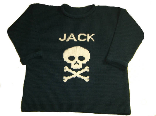 Personalized Skull and Crossbones Novelty Sweater