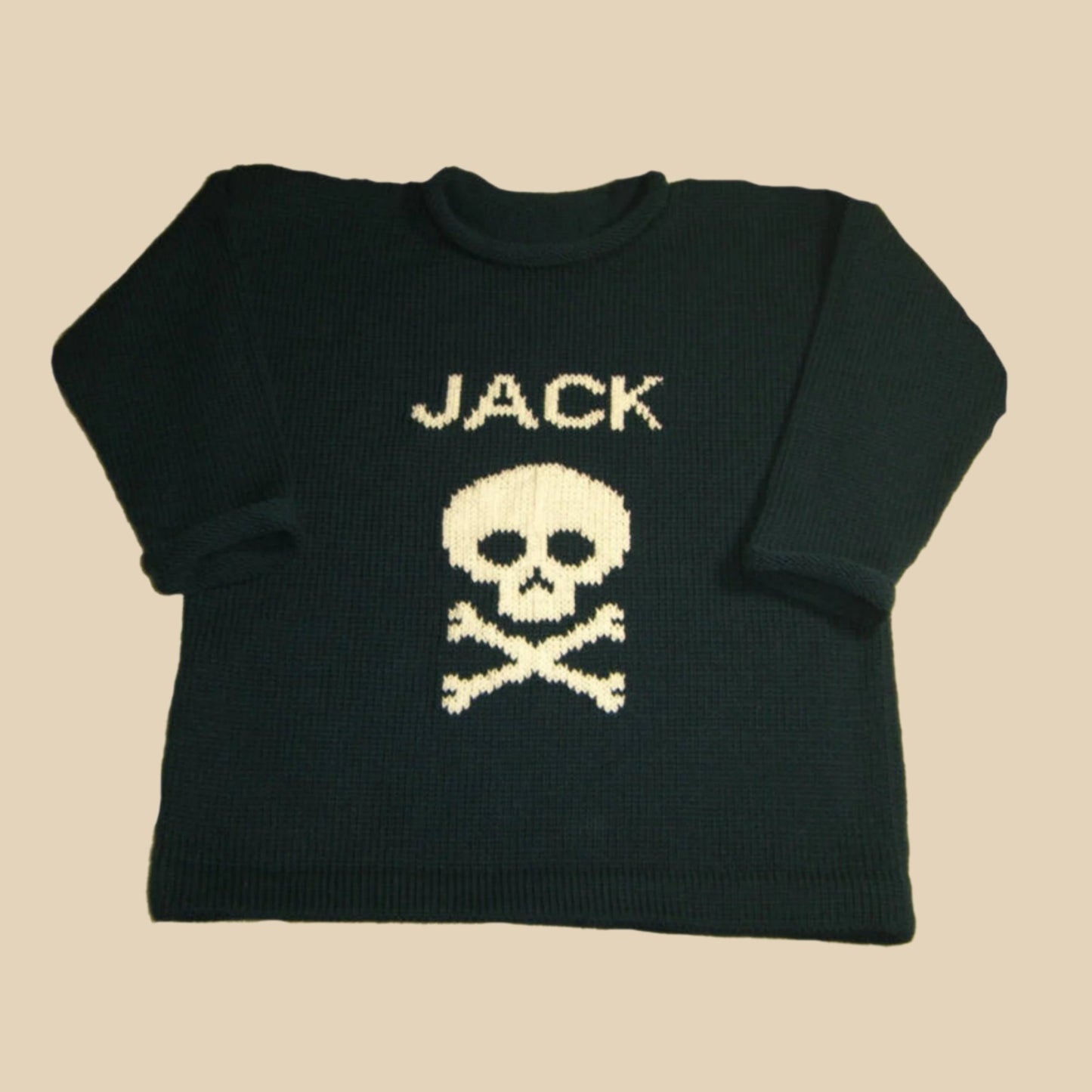 Personalized Skull and Crossbones Novelty Sweater - Custom Knits for Baby