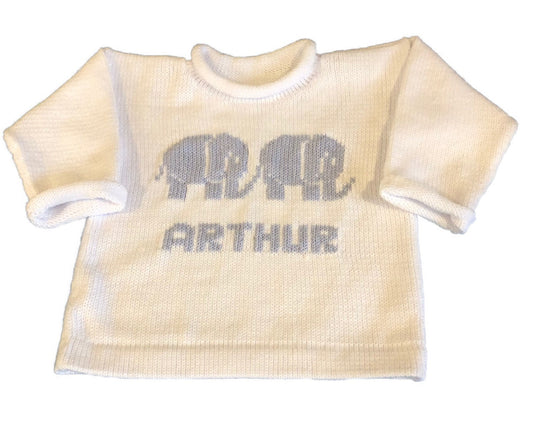 Personalized Baby Elephant Sweater