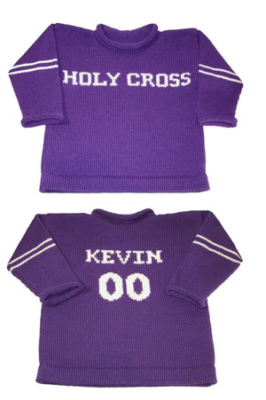 Personalized Holy Cross Alumni Sweater - Custom Knits for Baby