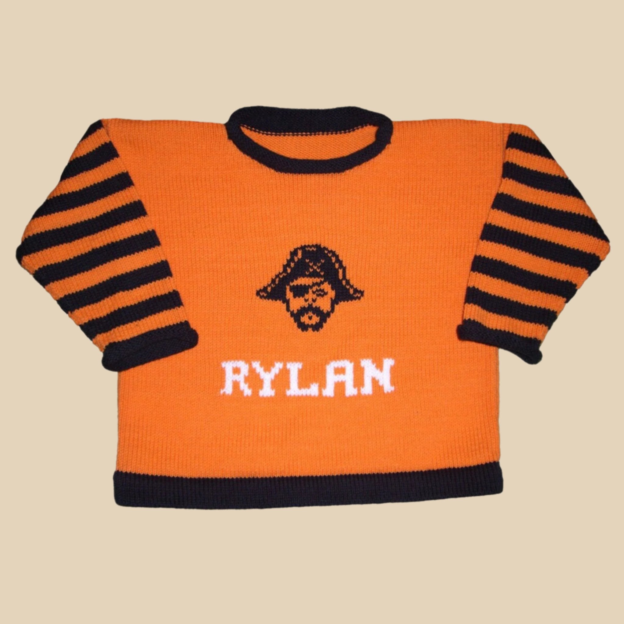 Personalized Pirate Halloween Sweater - Custom Knits for Baby