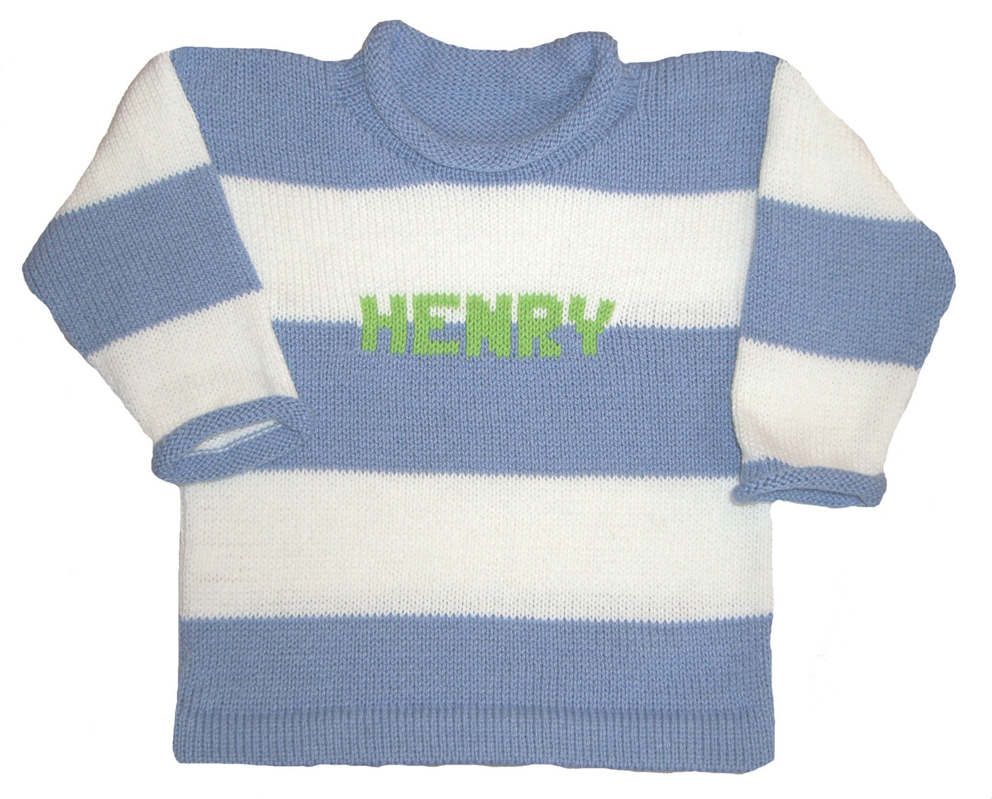 Rugby Striped Name Sweater - Custom Knits for Baby