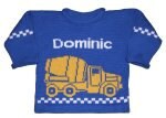 Personalized Construction Sweater for Little Boys - Custom Knits for Baby