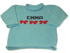 Personalized Name Sweater for Little Girls - Custom Knits for Baby