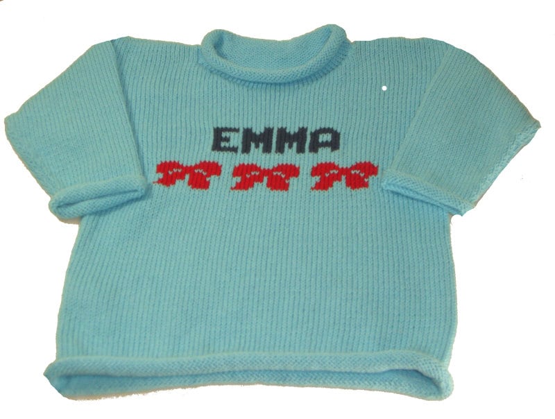 Personalized Name Sweater for Little Girls - Custom Knits for Baby