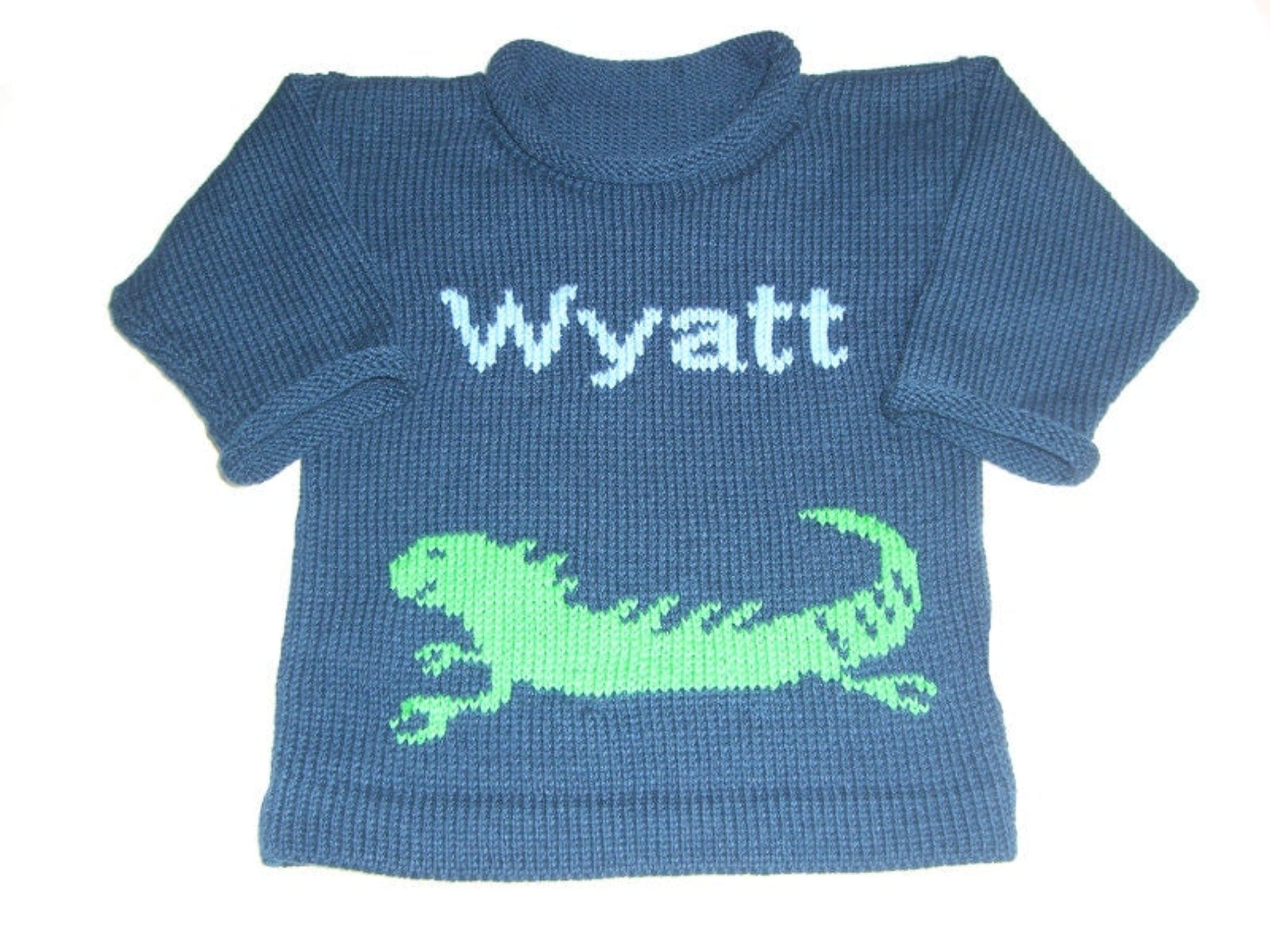 Personalized Iguana Sweater - Custom Knits for Baby