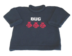 Personalized Name Sweater with Ladybugs - Custom Knits for Baby