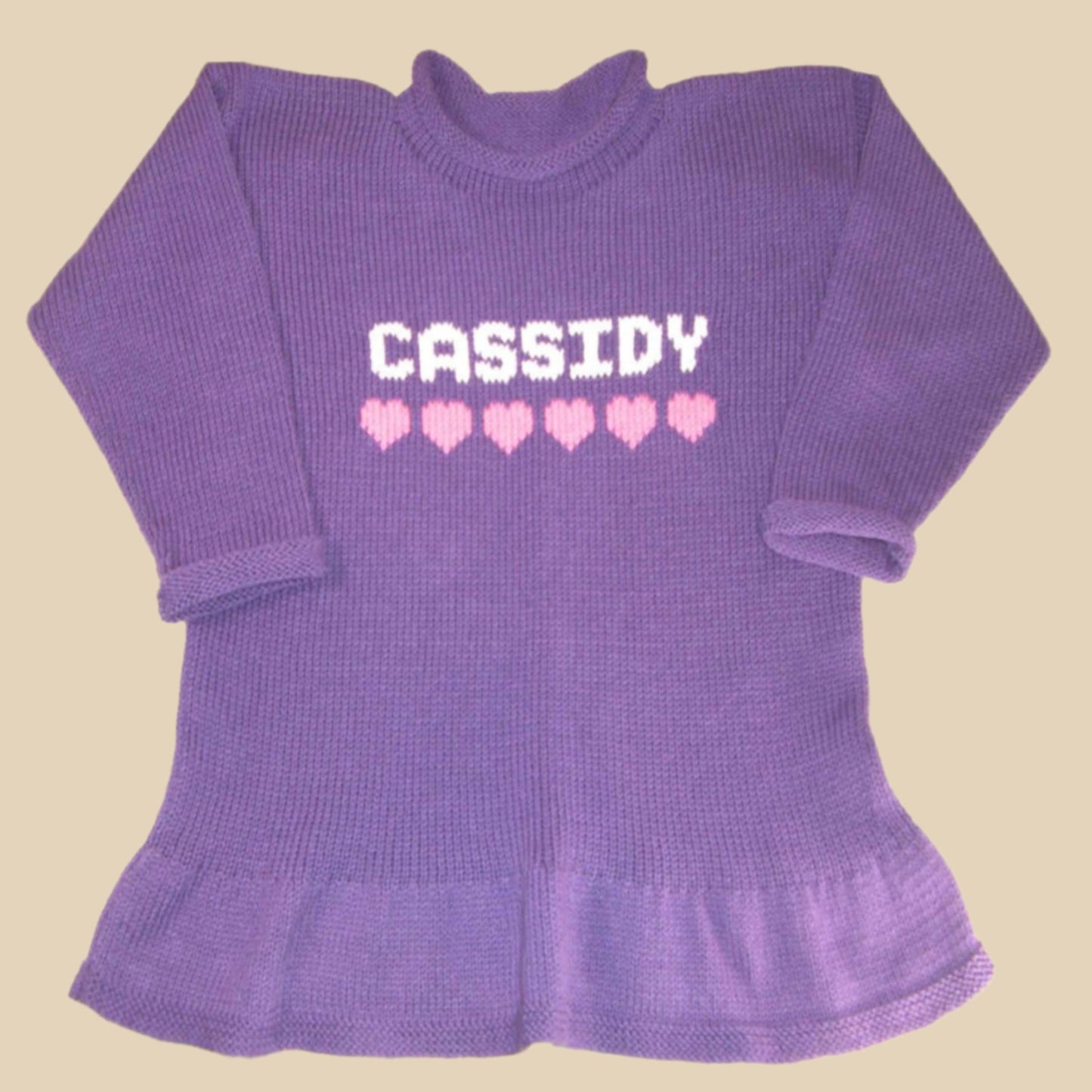 Personalized Ruffled Tunic - Custom Knits for Baby