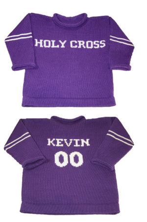 Holy Cross Personalized Alumni Sweater - Custom Knits for Baby