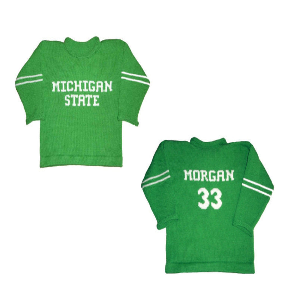 Michigan State Personalized Alumni Sweater - Custom Knits for Baby