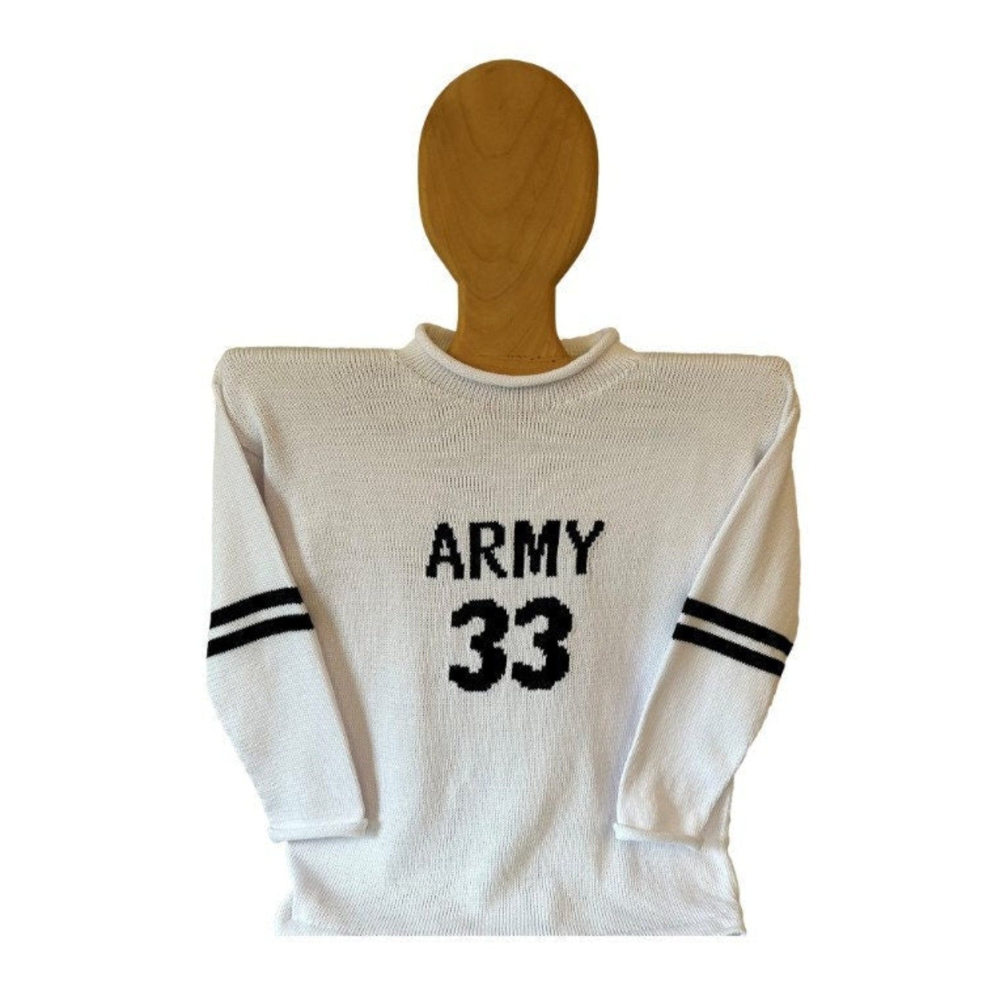 Adult Army Team Spirit Sweaters - Custom Knits for Baby