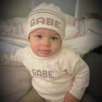 Classic Ribbed Name Pullover - Custom Knits for Baby