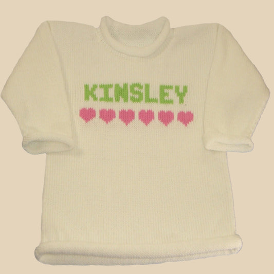 Personalized for Baby Girls - Custom Knits for Baby