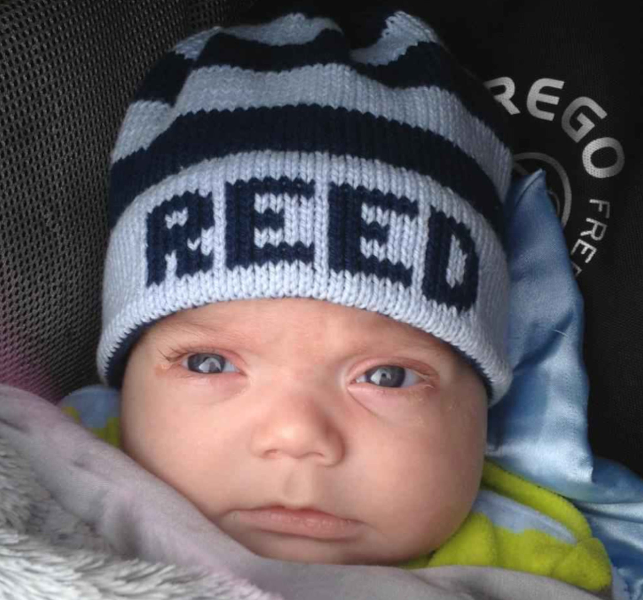 Baby Hats Custom Knit Hats with Name Personalized Baby Apparel Custom Knits for Baby