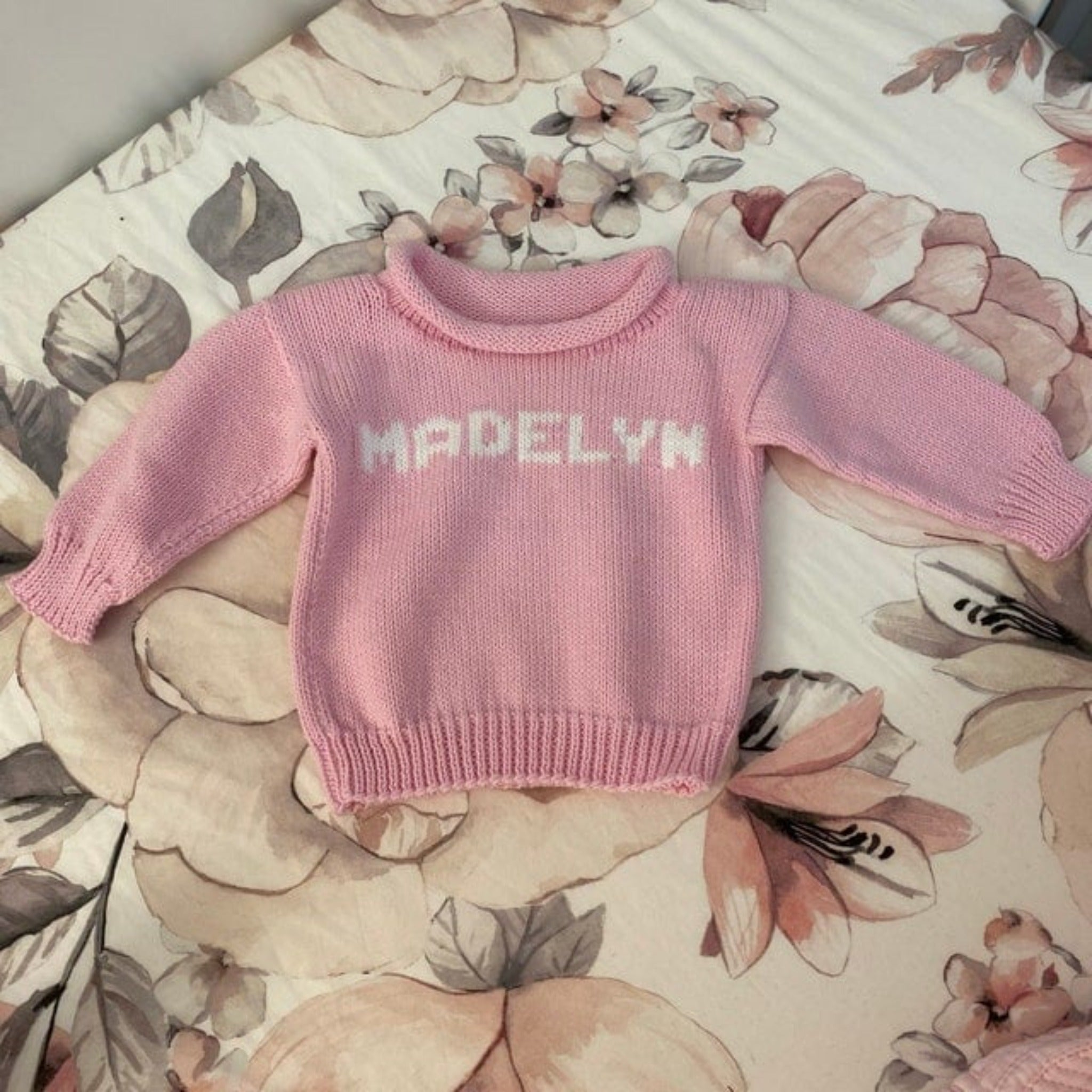 Classic Ribbed Name Pullover - Custom Knits for Baby