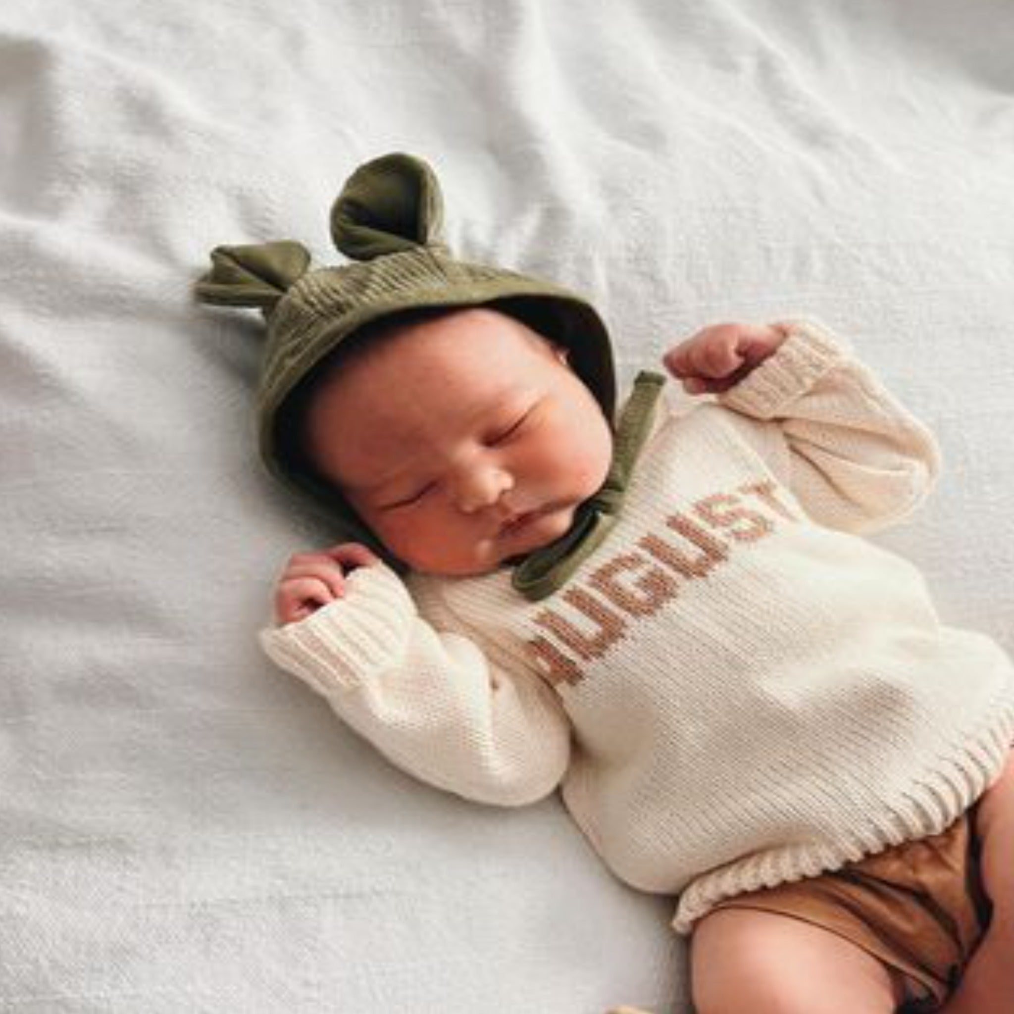 Classic Ribbed Name Pullover - Custom Knits for Baby