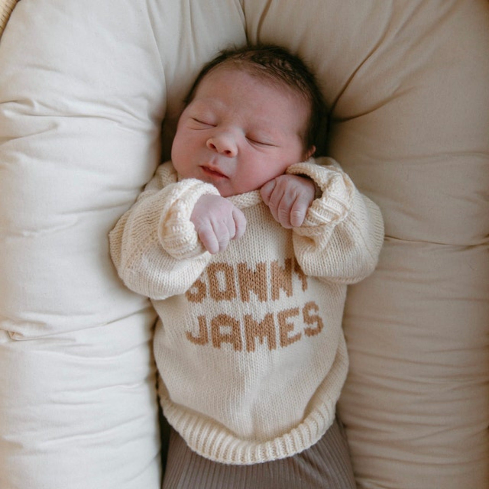 Classic Ribbed Name Pullover - Custom Knits for Baby