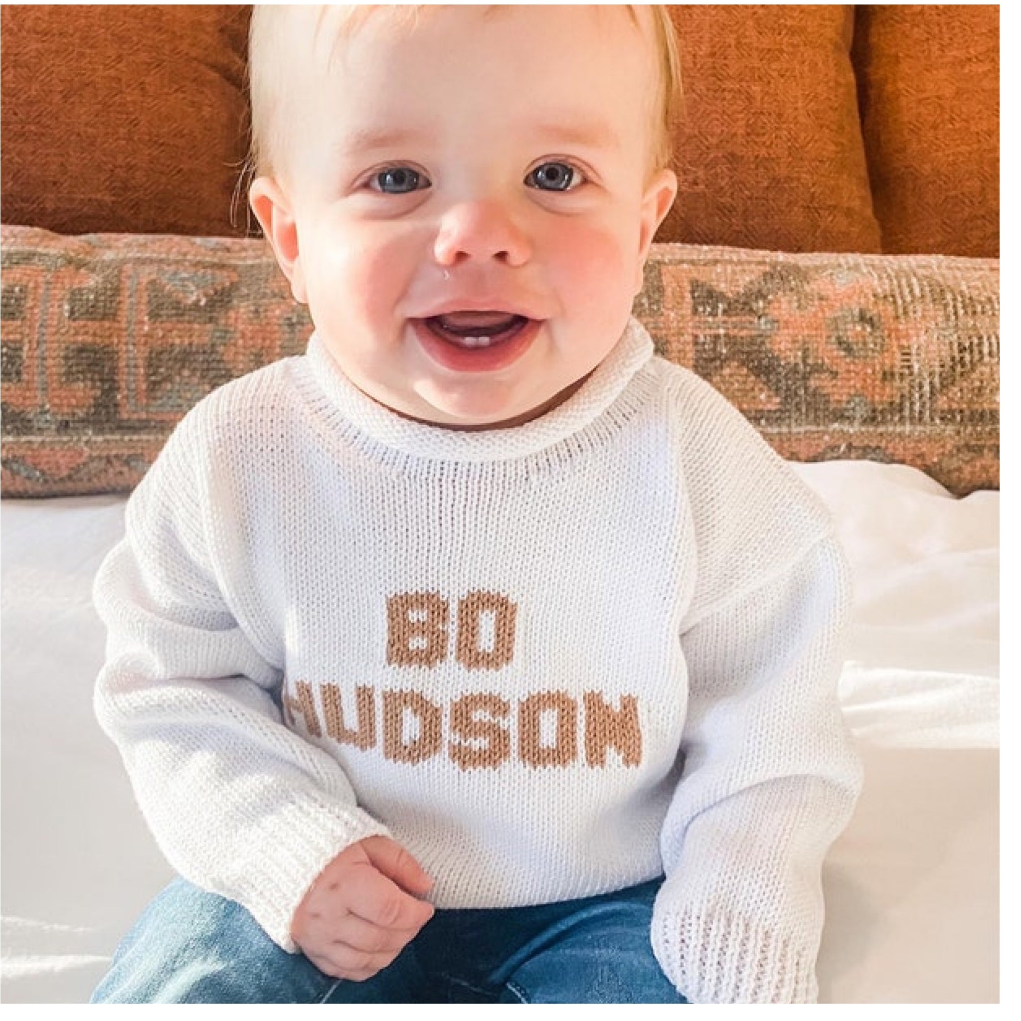 Classic Ribbed Name Pullover - Custom Knits for Baby