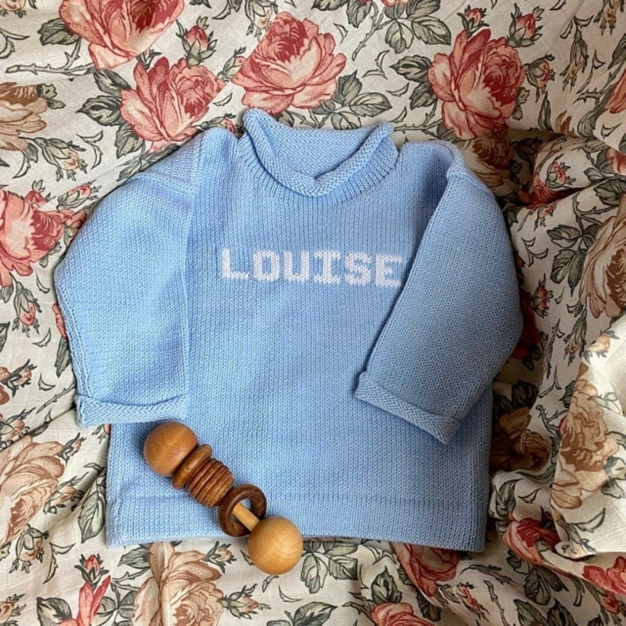 Custom Knit Pullover Name Sweater for Baby and Kids - Custom Knits for Baby