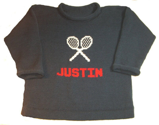 personalized tennis sweater
