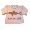 Personalized Summer Vacation Shark Pullover - Custom Knits for Baby