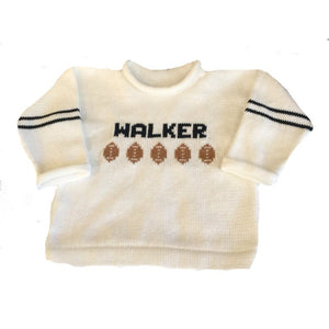 Personalized Football Sports Name Sweater - Custom Knits for Baby