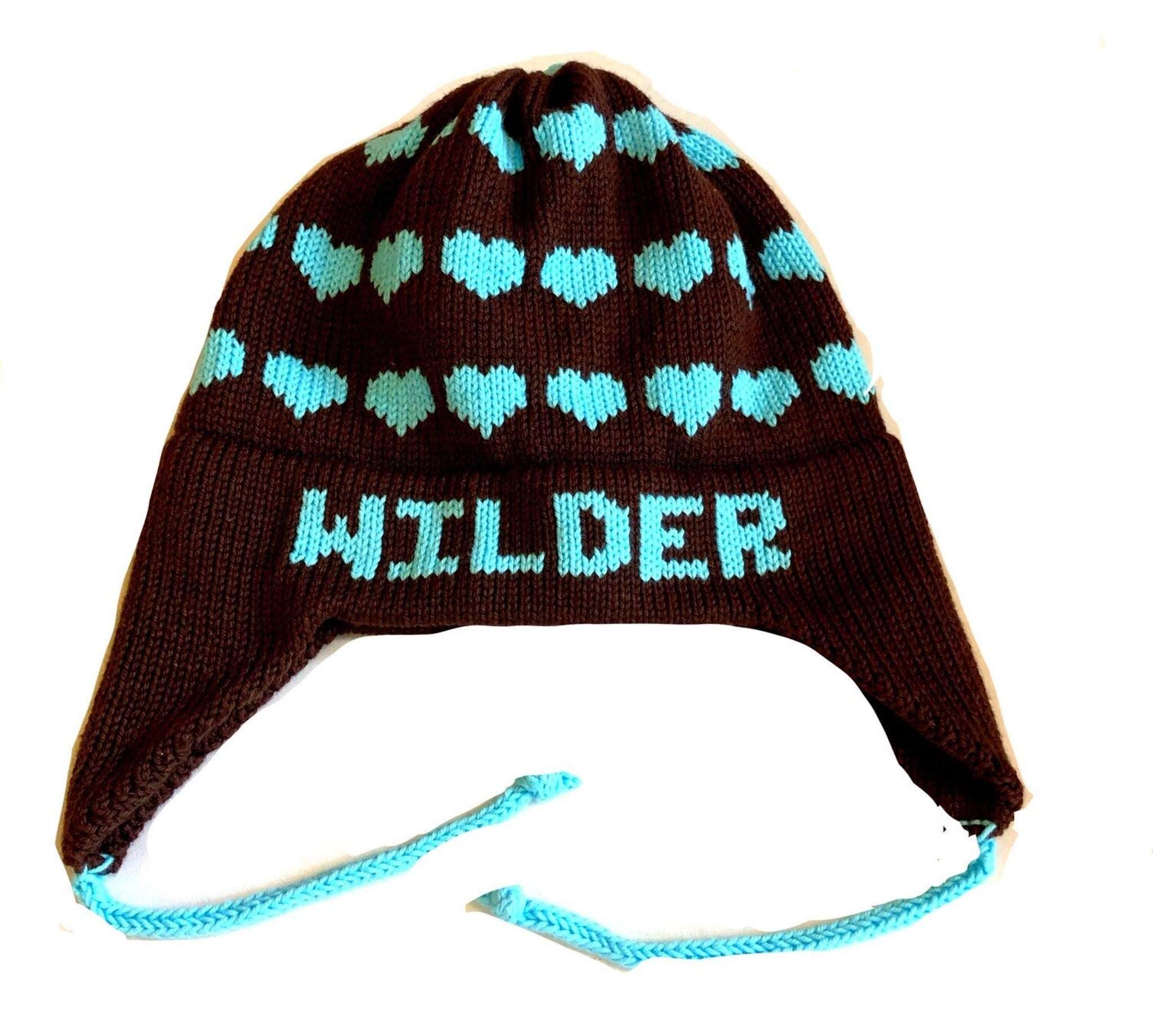 Hearts, Stars or Football Earflap Hats - Custom Knits for Baby