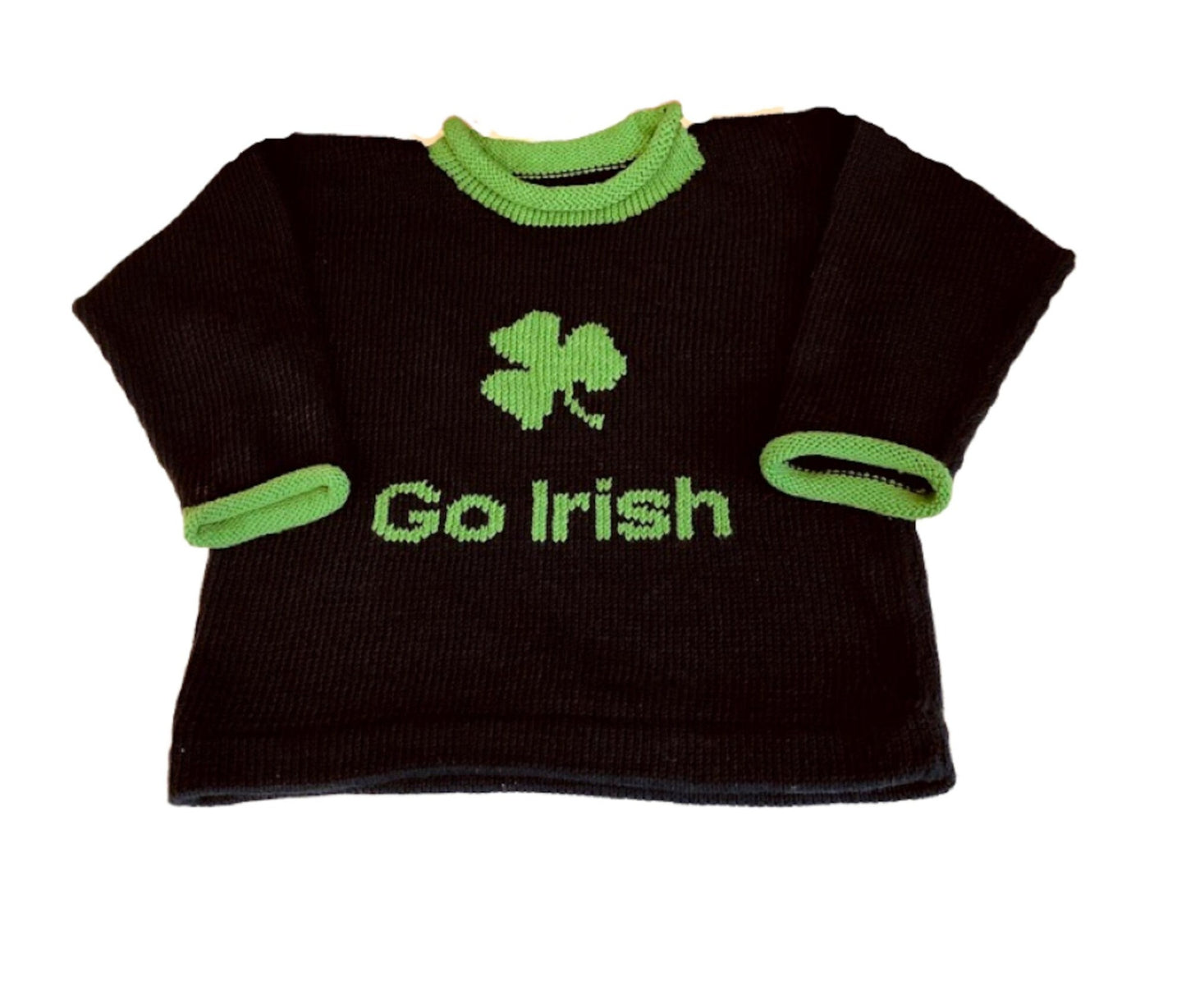 go irish sweater with shamrock