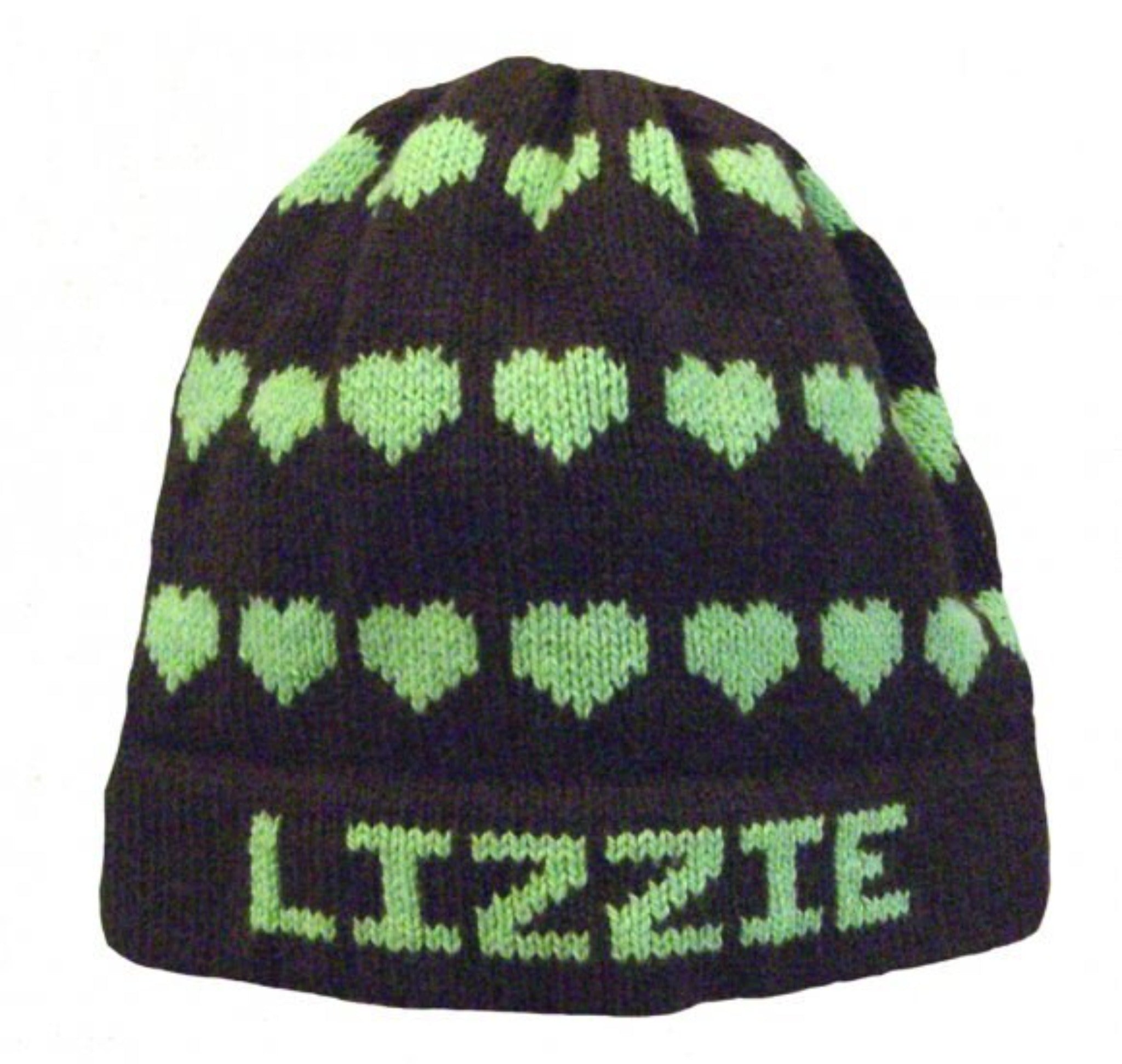 Personalized Hearts Name Hat - Custom Knits for Baby