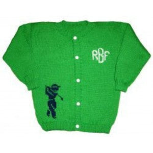 Monogrammed Golf Cardigan for Children - Custom Knits for Baby