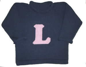 Letterman Initial Pullover - Custom Knits for Baby