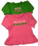 Ruffled Name Tunic for Girls - Custom Knits for Baby