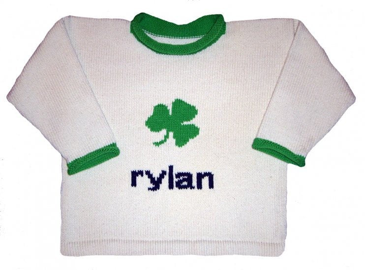 St. Patrick's Day Personalized Sweater for Children - Custom Knits for Baby