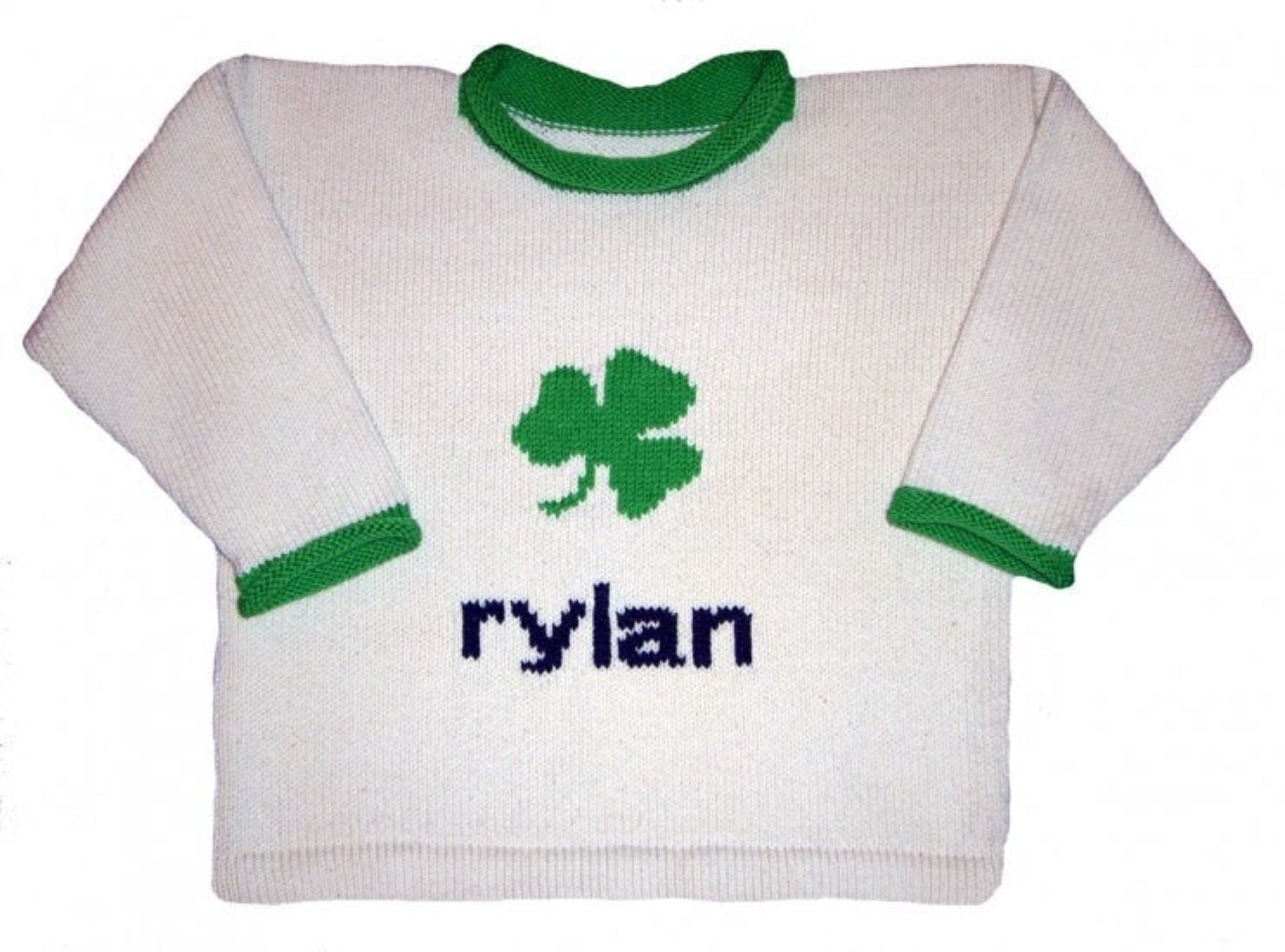 Personalized St. Patrick's Day Sweater - Custom Knits for Baby