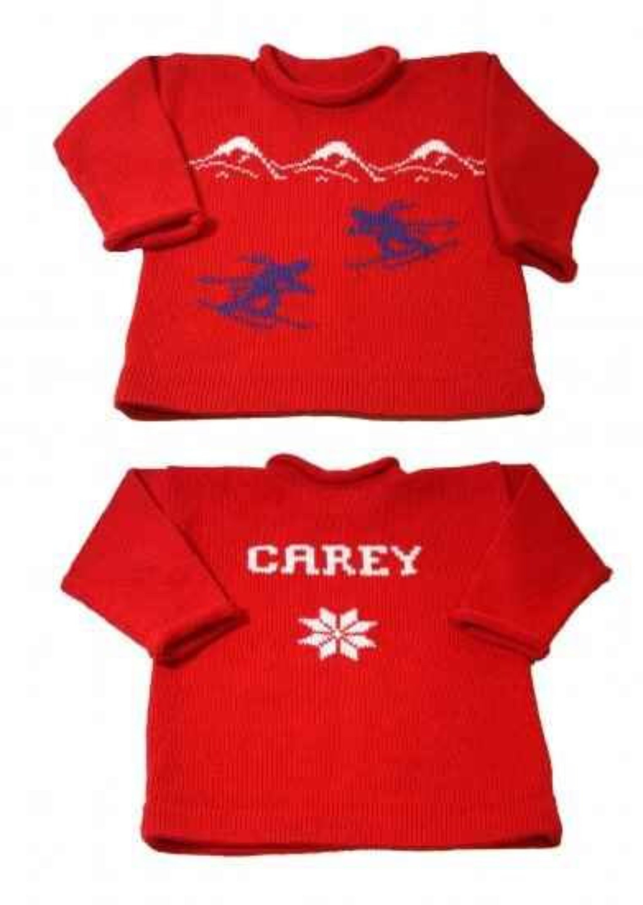 Downhill Racer Ski Sweater Personalized - Custom Knits for Baby