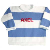 Rugby Striped Name Sweater - Custom Knits for Baby