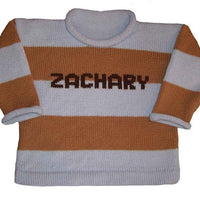 Rugby Striped Name Sweater - Custom Knits for Baby