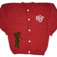 Monogrammed Golf Cardigan for Children - Custom Knits for Baby