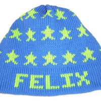 Personalized Stars Name Hat - Custom Knits for Baby