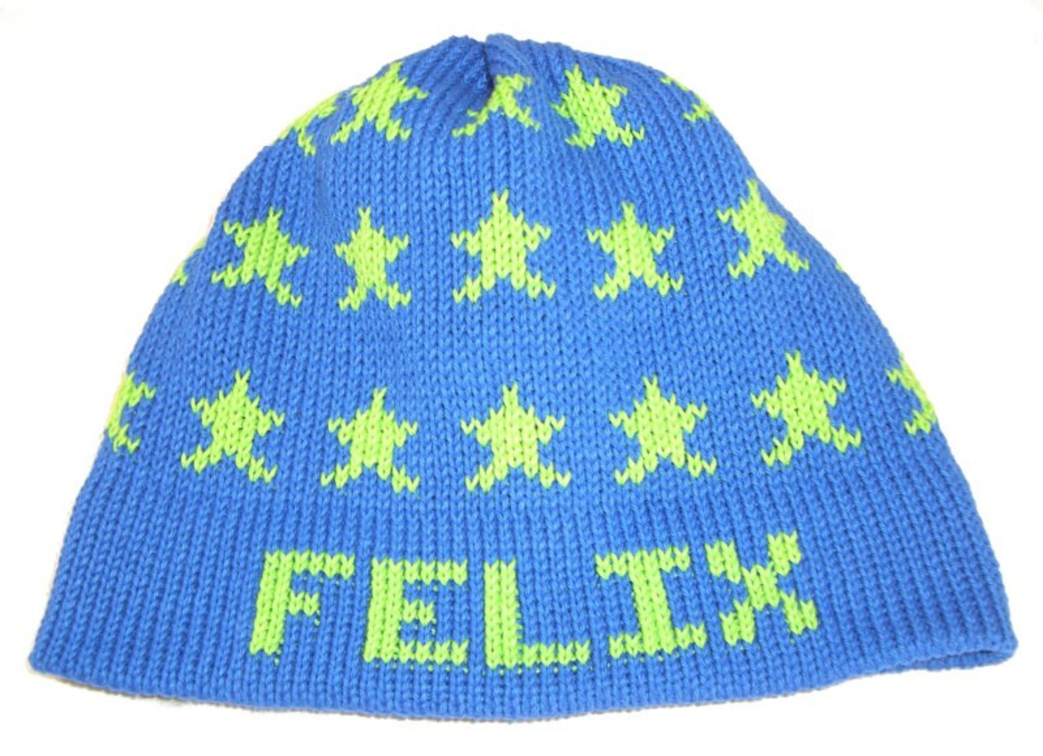Personalized Stars Name Hat - Custom Knits for Baby