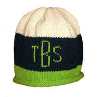 Rugby Monogrammed Baby Hat - Custom Knits for Baby