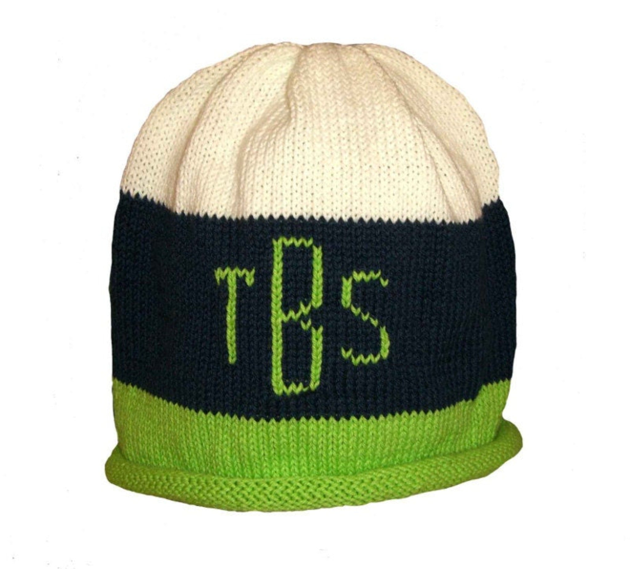 Rugby Monogrammed Baby Hat - Custom Knits for Baby