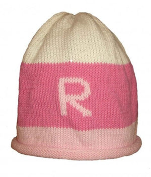 Rugby Initial Hat - Custom Knits for Baby