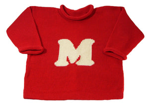 Letterman Initial Pullover - Custom Knits for Baby