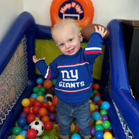 ny giants personalized baby sweater
