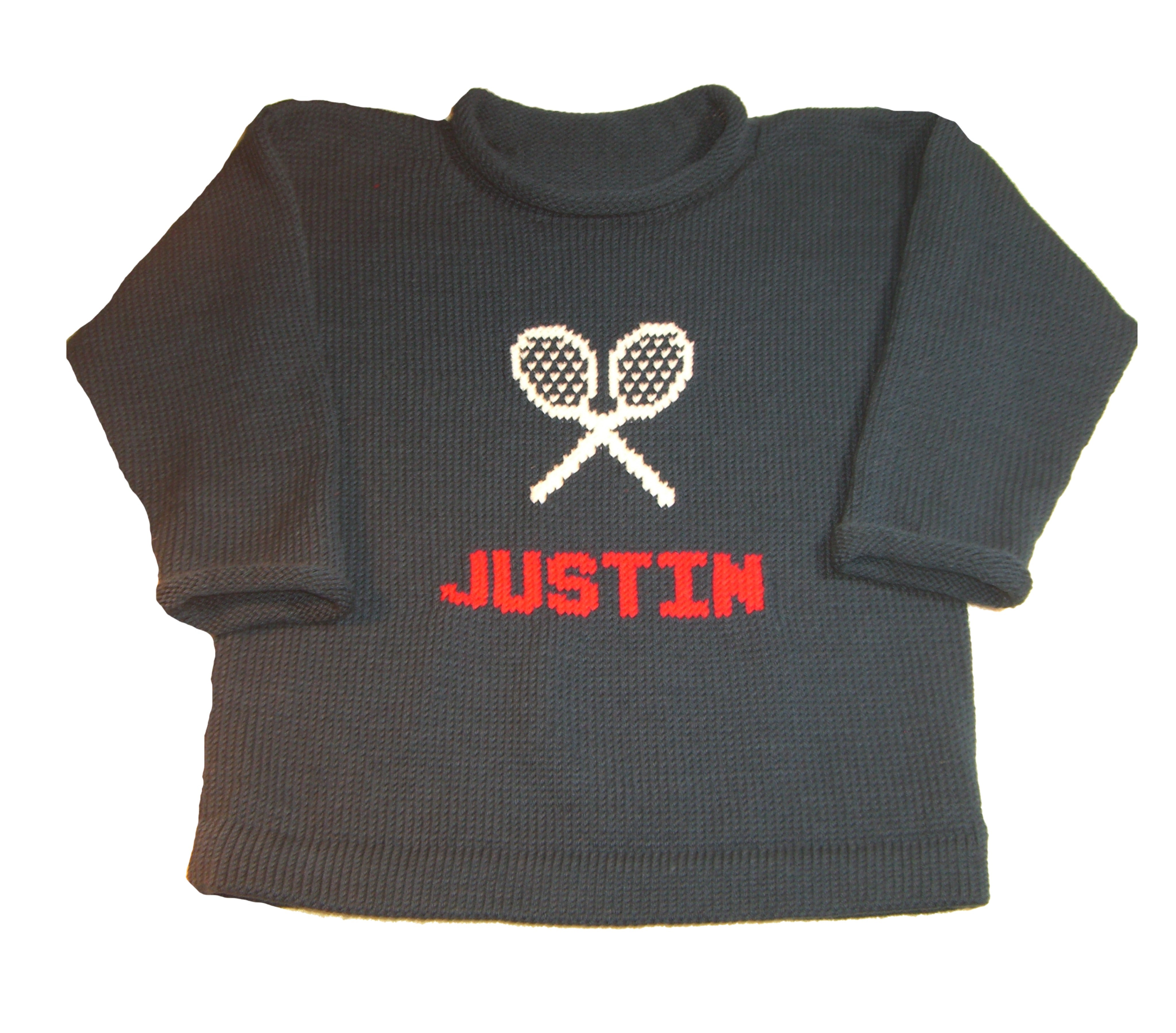 Personalized Tennis Pullover - Custom Knits for Baby