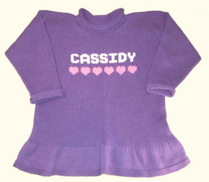 Personalized Ruffled Tunic - Custom Knits for Baby