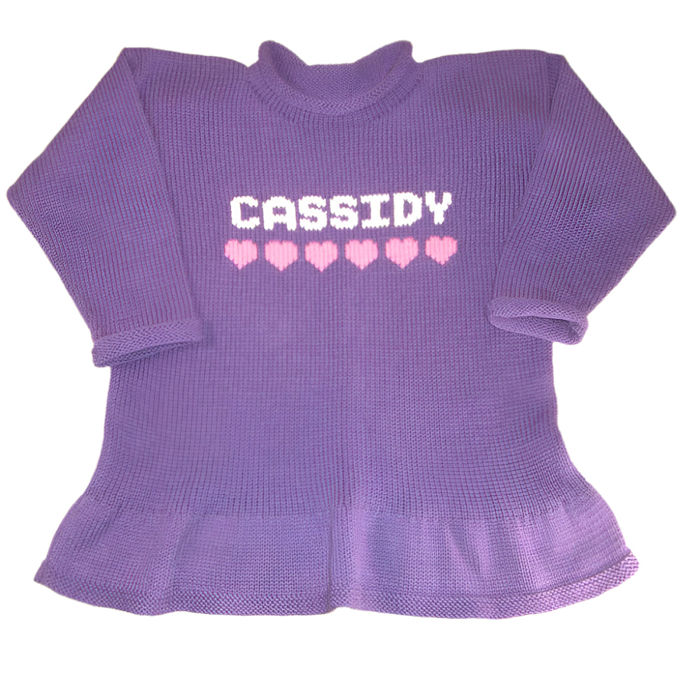 Personalized Ruffled Tunic - Custom Knits for Baby