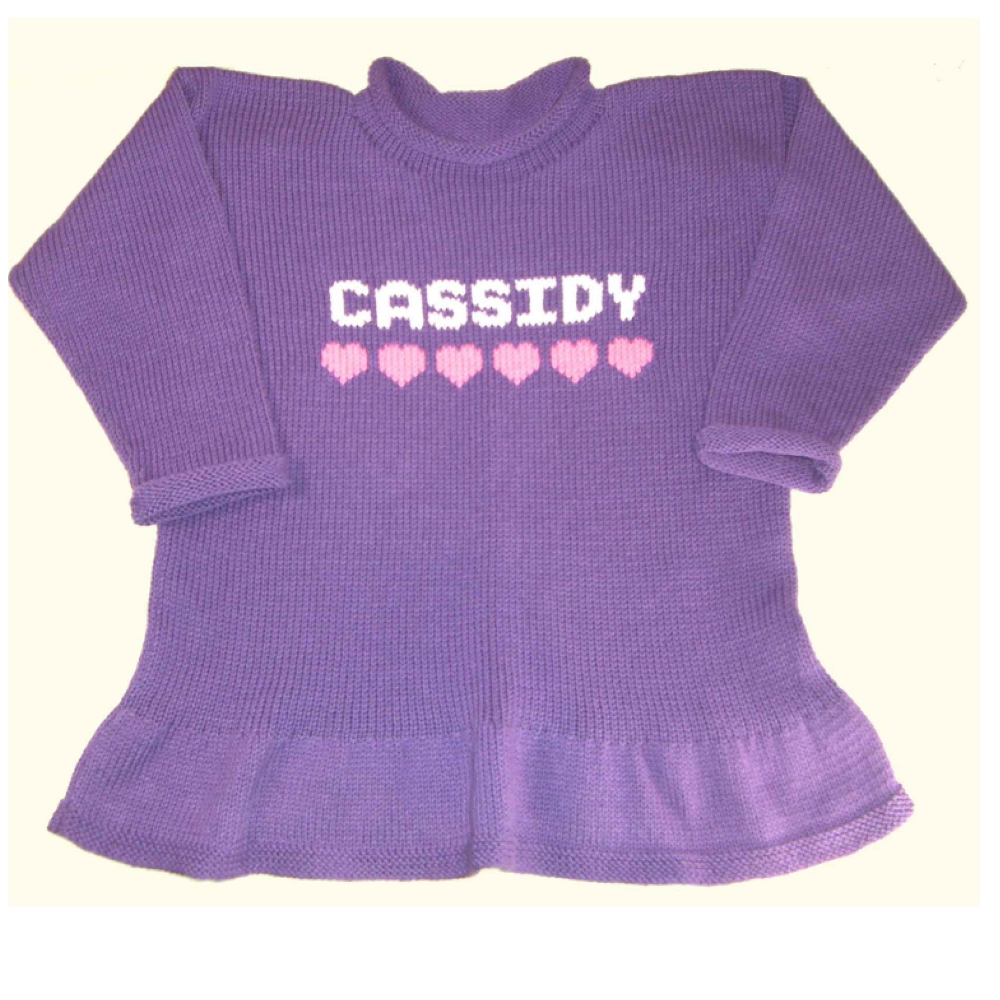 Personalized Ruffled Tunic - Custom Knits for Baby