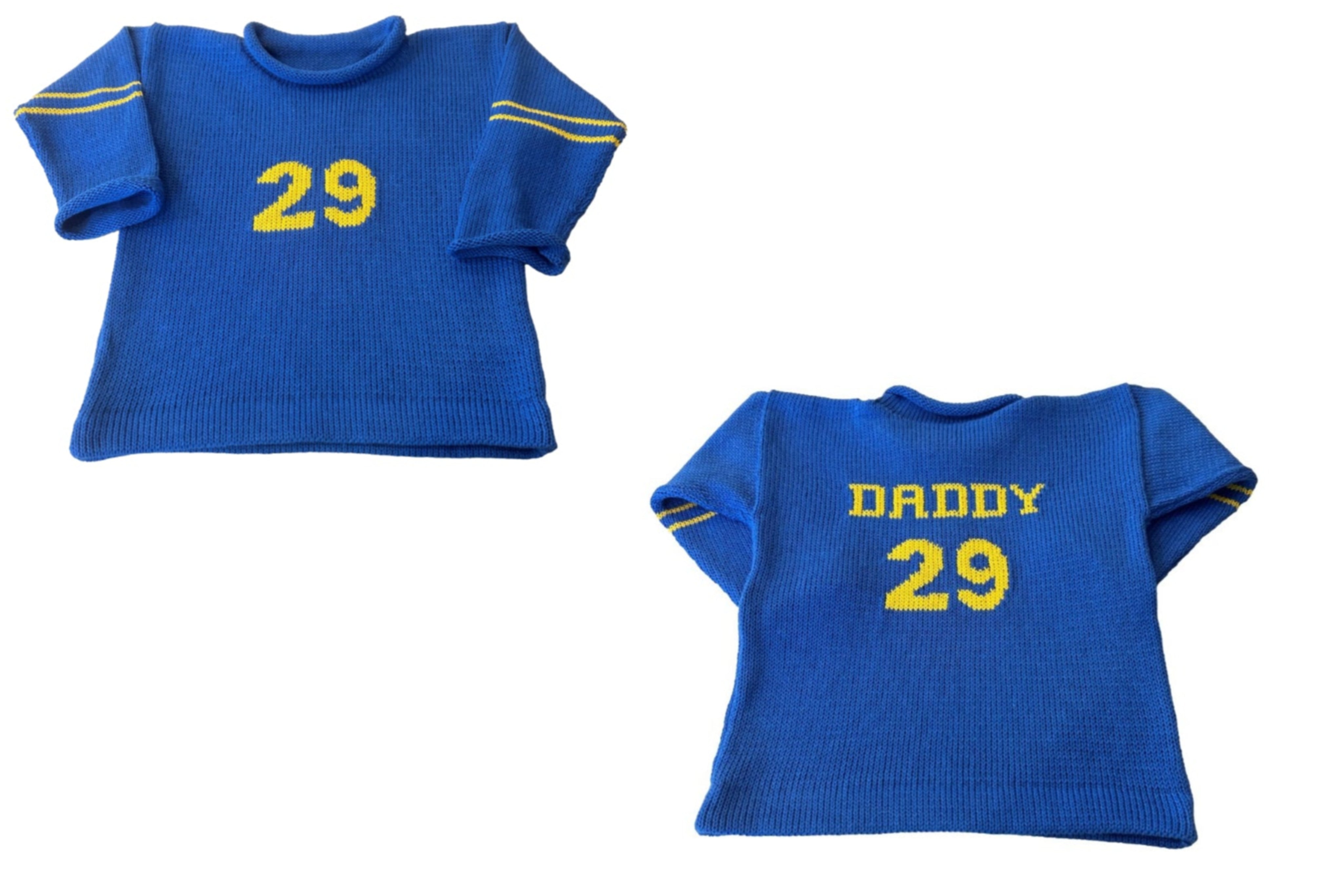 Personalized Varsity Sweater for Daddy at Custom Knits